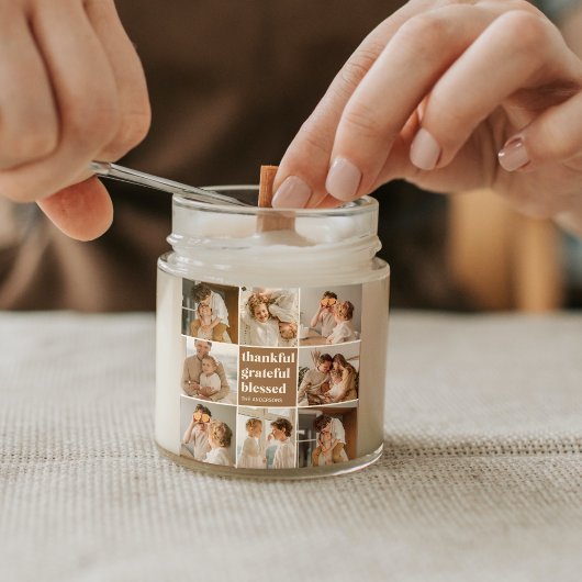 Foto van Collage Family | Gelukkig Grateful Blesse Vierkante Sticker