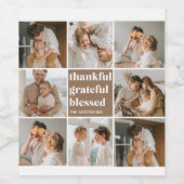 Foto van Collage Family | Gelukkig Grateful Blesse Wijn Etiket (Enkel label)
