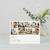 Foto van Collage Family | Vrolijk kerstBriefkaart Folie Feestdagen Briefkaart (Staand Voorkant)
