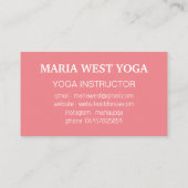 Foto van Collage Modern Coach yoga als fitnesstrai Visitekaartje (Achterkant)