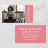Foto van Collage Modern Coach yoga als fitnesstrai Visitekaartje (Voorkant / Achterkant)