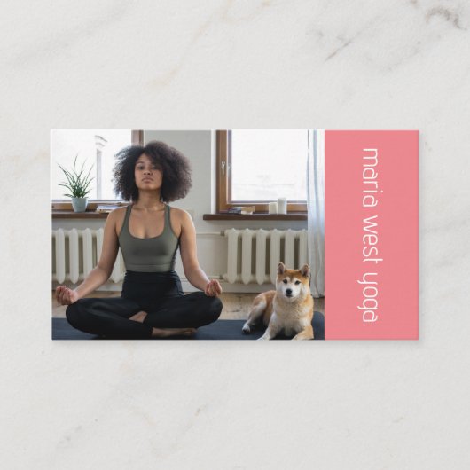 Foto van Collage Modern Coach yoga als fitnesstrai Visitekaartje (Voorkant)