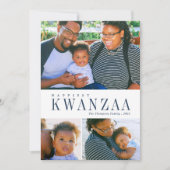 Foto van Collage Painted Gold Navy Kwanzaa Foto Feestdagenkaart (Voorkant)