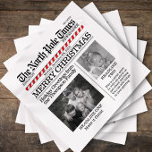 Foto van Collage Santa Newspaper met kerstmis Funn Servet