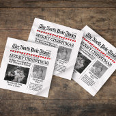 Foto van Collage Santa Newspaper met kerstmis Funn Servet
