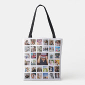 Foto van Collage Unique Personalized 33 Foto Tote Bag (Achterkant)