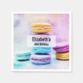 Foto van Colorful Delicious Macarons Birthday Servet (Voorkant)