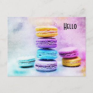 Foto van Colorful Delicious Macarons Briefkaart