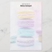 Foto van Colorful Delicious Macarons Briefpapier (Voorkant)