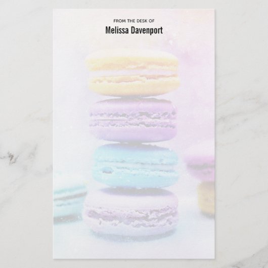 Foto van Colorful Delicious Macarons Briefpapier (Voorkant)