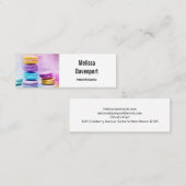 Foto van Colorful Delicious Macarons Mini Visitekaartje (Voorkant / Achterkant)