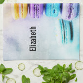 Foto van Colorful Delicious Macarons Theedoek (Gevouwen)