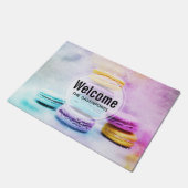 Foto van Colorful Delicious Macarons Welkom Deurmat (Schuin)