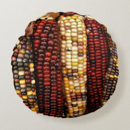 Foto van Colorful Indian Corn Kernels Rond Kussen