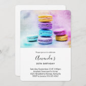 Foto van Colorful Macarons Birthday Kaart (Voorkant / Achterkant)