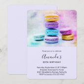 Foto van Colorful Macarons Birthday Kaart (Voorkant / Achterkant)