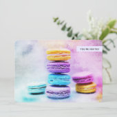 Foto van Colorful Macarons Birthday Kaart (Staand voorkant)