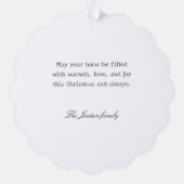 Foto van Colorful Poinsettia, Pine & Berries Ornament Kaart (Achterkant)