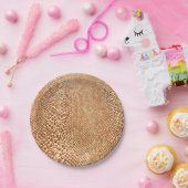 Foto van Cool Tan Snake Skin Papieren Bordje (Feest)