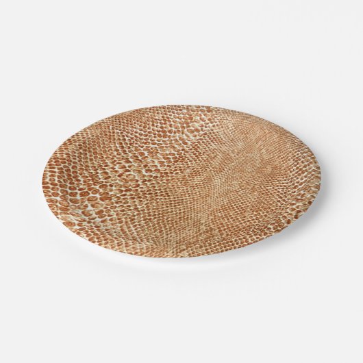 Foto van Cool Tan Snake Skin Papieren Bordje (Gekanteld)