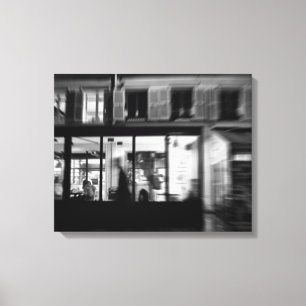 Foto van Cool, urban modern Parisian night Canvas Afdruk
