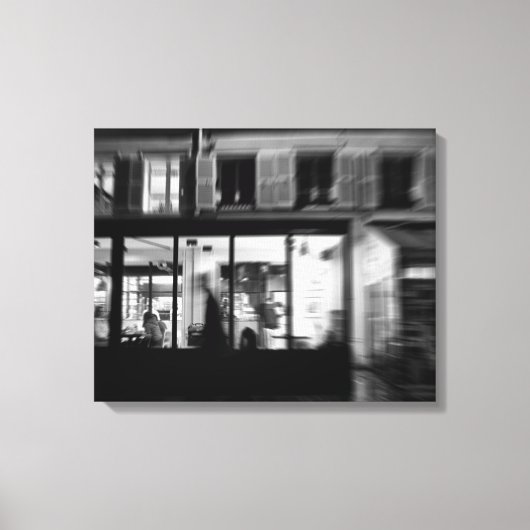 Foto van Cool, urban modern Parisian night Canvas Afdruk (Voorkant)