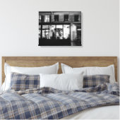Foto van Cool, urban modern Parisian night Canvas Afdruk (Insitu (Slaapkamer))