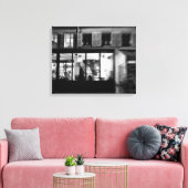 Foto van Cool, urban modern Parisian night Canvas Afdruk (Insitu (Woonkamer))