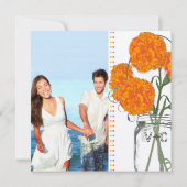 Foto van Coral Turquoise Rustic Mason Jar Carlande Kaart (Achterkant)