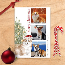 Foto van Corgi-kerstboom Pet Dog Feestdagenkaart