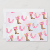 Foto van Cowgirl Birthday Invitation Horse Kaart (Achterkant)