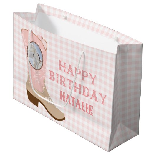 Foto van Cowgirl Pink Groot Cadeauzakje (Voorkant Gekanteld)