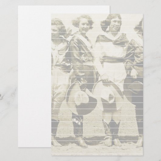 Foto van Cowmeiden in een lijn Briefpapier (Voorkant / Achterkant)