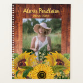 Foto van creëer Your Ewn Rustic Wood Sunflower Planner (Voorkant)