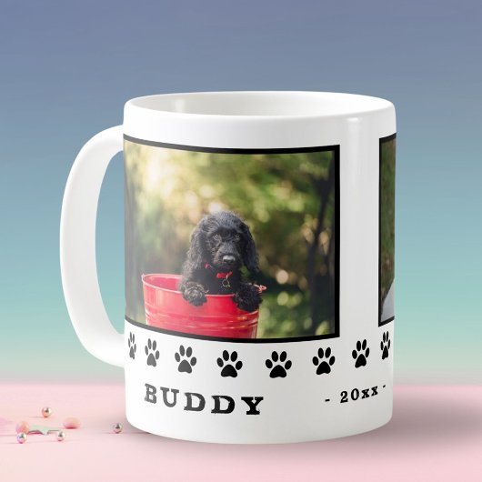 Foto van Cute 2 Dogs Black Paws Holiday Koffiemok