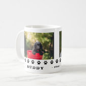Foto van Cute 2 Dogs Black Paws Holiday Koffiemok (Voorkant links)