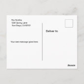 Foto van Cute and Chic Elegant Birth Announding Briefkaart (Achterkant)