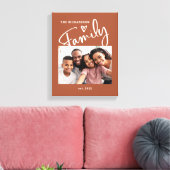 Foto van Cute and Modern Family | Terracotta Canvas Afdruk (Insitu (Woonkamer))