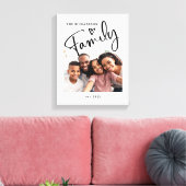 Foto van Cute and Modern Family | Zwart-wit Canvas Afdruk (Insitu (Woonkamer))