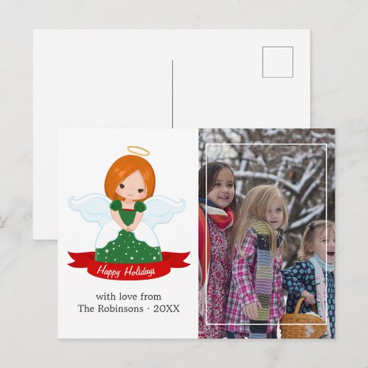 Foto van Cute Angel Prettige feestdagen (Voorkant / Achterkant)