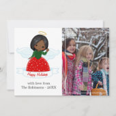 Foto van Cute Angel Prettige feestdagen Feestdagenkaart (Voorkant)