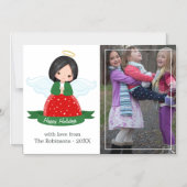 Foto van Cute Angel Prettige feestdagen Magnetische Uitnodiging (Voorkant)