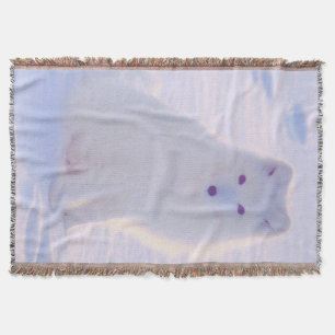 Foto van Cute Arctic Winter Fox Ontworpen Woven Th Deken