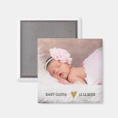 Foto van Cute Baby Birth Announding Magneet (Voorkant / Achterkant)