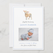 Foto van Cute Baby Little Lamb Birth Announance Aankondiging (Voorkant)
