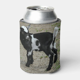 Foto van Cute Black en White Baby Goat Blikjeskoeler