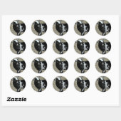 Foto van Cute Black en White Baby Goat Ronde Sticker (Vel)