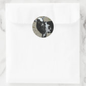 Foto van Cute Black en White Baby Goat Ronde Sticker (Tas)