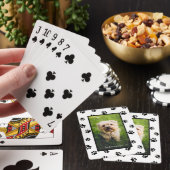 Foto van Cute Black Paw Prints Pokerkaarten (Insitu)