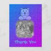 Foto van Cute Blue Cat Hartelijk dank Briefkaart (Voorkant)